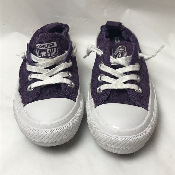Converse All-Stars Shoreline Lace Purple Slip-On Sneakers Women 6 545413F - Picture 1 of 6